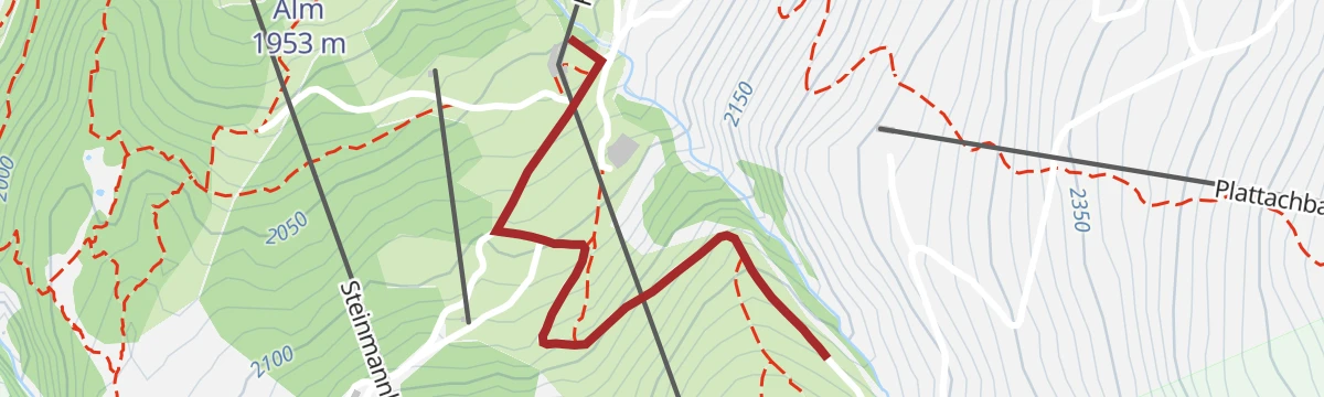 Route map: Klettersteig Hohe Mut